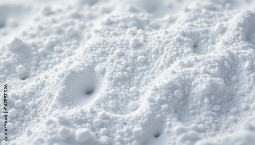 Obraz premium Close-Up View of Foam Texture on a White Surface with Soft Bubbles and Organic Patterns
