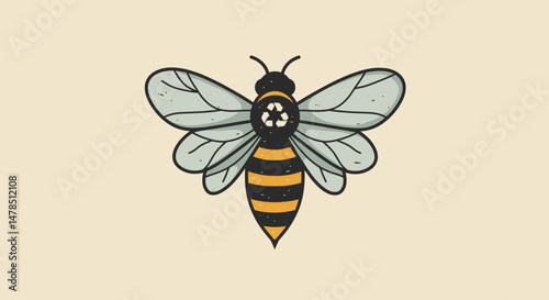 Stylized Insect Wing with Detailed Veins and Delicate Markings Isolated