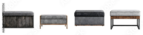 Stylish and modern ottomans in various materials, including wood and fabric, showcasing versatility for home decor, furniture arrangement, and comfort in living spaces