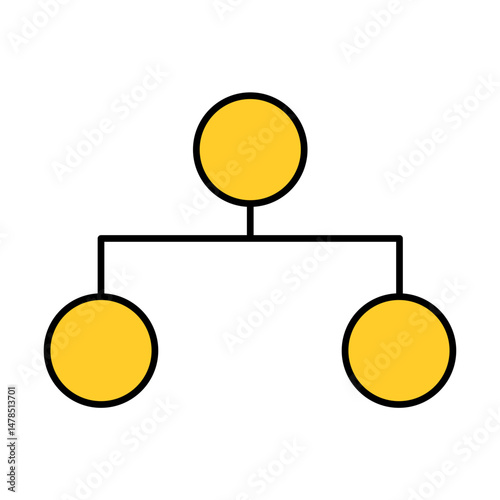 outline silhouette Organization structure or family tree