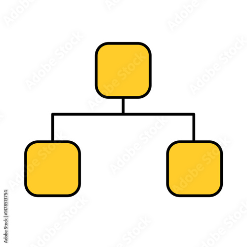outline silhouette Organization structure or family tree