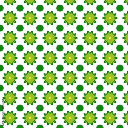 set of flowers fabric pattern background