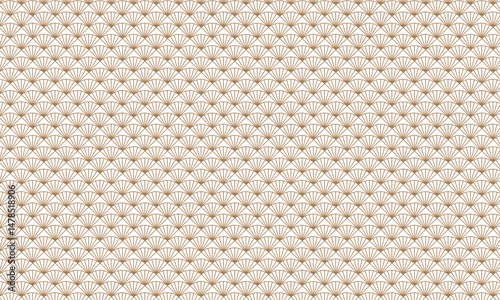Traditional pattern background with radiation effect | Seamless pattern with geometric line for texture, textile, fabric, garments, decoration, abstract art, packaging with golden color