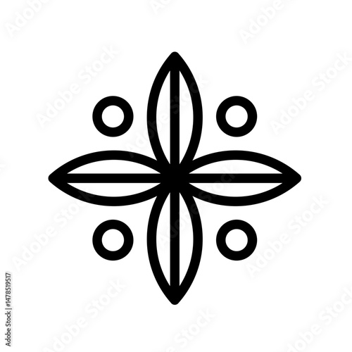 Kawung Picis Batik Art Pattern