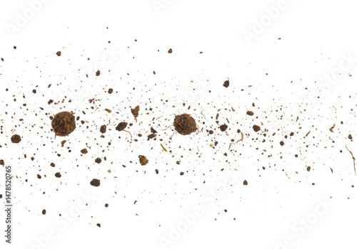 Close-up of Soil and Water Mixture Exploding