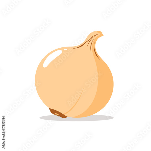 A round, whole yellow onion with a papery skin and a characteristic pungent aroma, essential for many recipes.