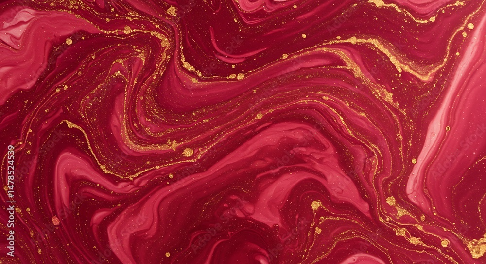 Fototapeta premium Crimson Currents & Gold Dust