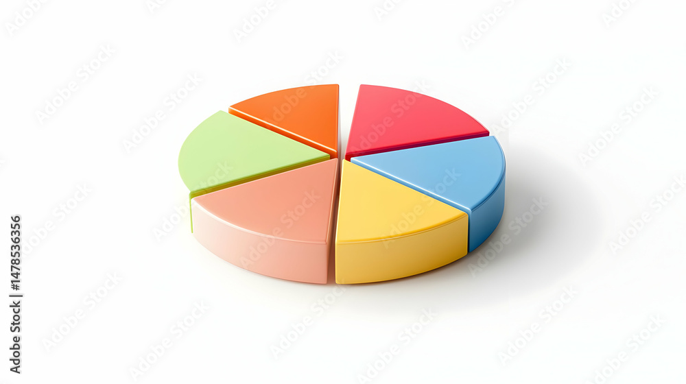 Obraz premium Colorful Pie Chart Graphic Design