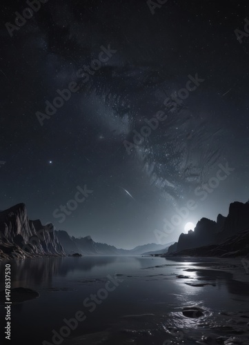 Dark, starlit expanse, countless twinkling stars ,  nature,  sky,  glitter