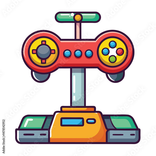 Yoke system gaming instrument isolated on white background