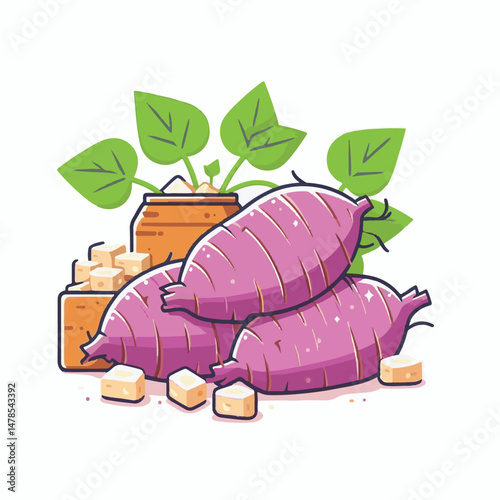 healthy, food, yam, raw, organic, background, fresh, vegetable, root, ingredient, potato, diet, nutrition, agriculture, natural, sweet, white, isolated, vegetarian, harvest, slice, tuber, cooking, cut