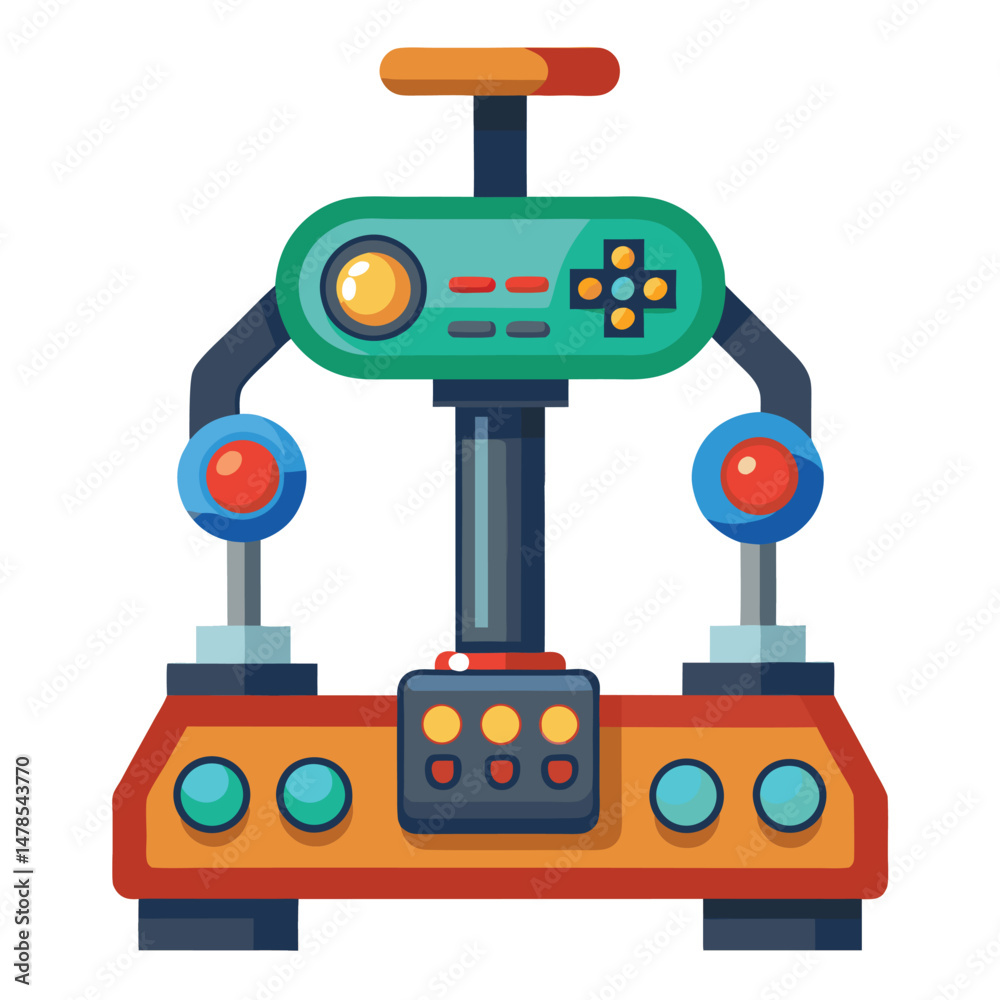 Fototapeta premium Yoke system gaming instrument isolated on white background