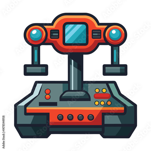 Yoke system gaming instrument isolated on white background