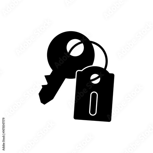 key card icon, modern vector isolated on white background.