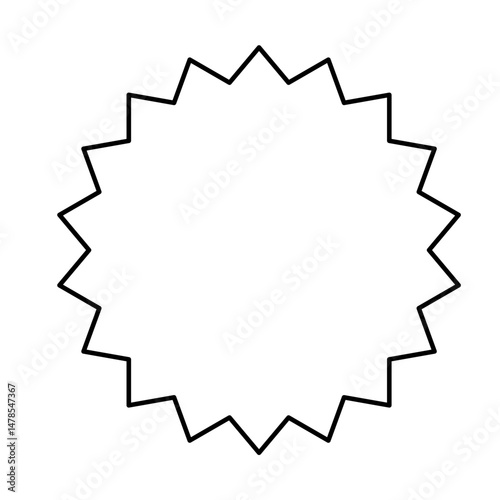 Star burst sticker vector