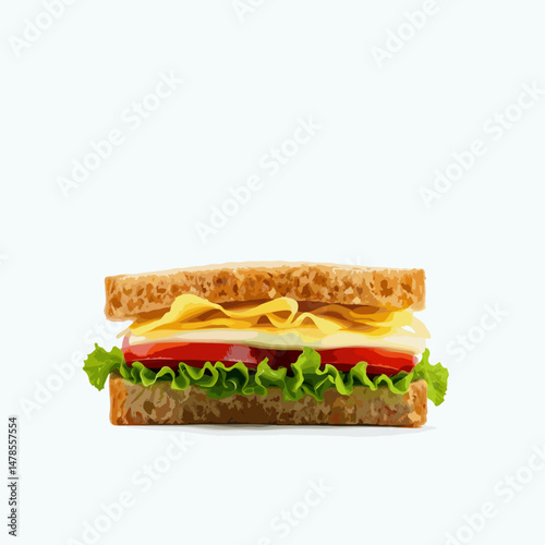 sandwich with ham and cheese