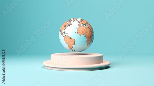 globe on white background
