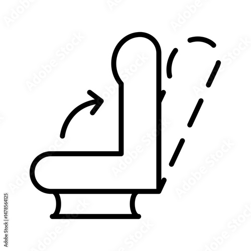 Reclining Train Seat with Back Tilt