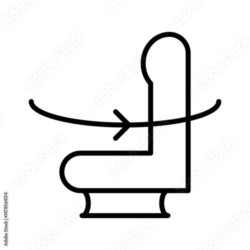 Train Seat with 180 Degree Rotation