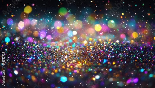 Sparkling, colorful, festive glitter background