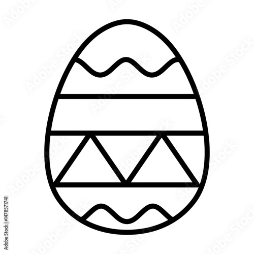 Egg with Mixed Geometric Stripe Combo