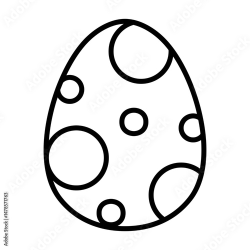 Egg Covered in Big and Small Circles