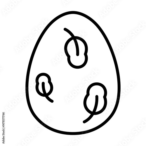 Egg with Falling Leaf Motif