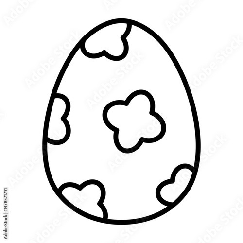 Egg with Decorative Floral Pattern