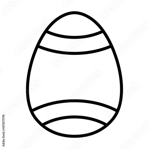 Egg Framed by Curved Double Lines
