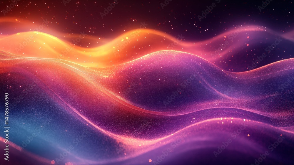 Fototapeta premium Abstract wavy flowing vibrant colors