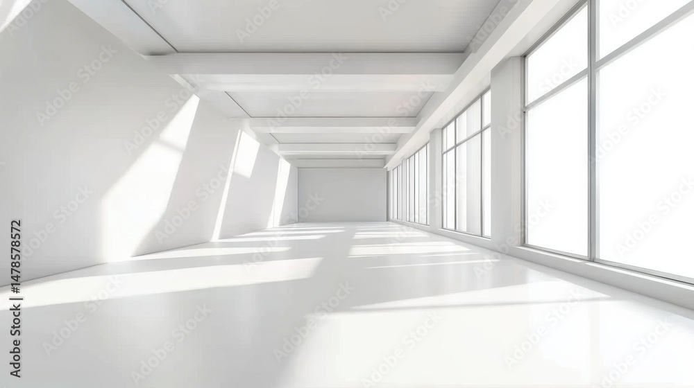 Abstract modern architecture background, empty white open space interior Abstract modern architecture background, empty white open space interior