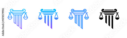 Tort Law Multi Style Icon Set