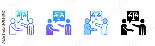 Negotiation Multi Style Icon Set