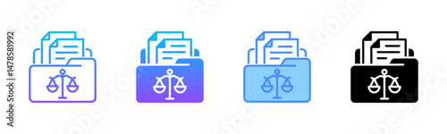 Filing Multi Style Icon Set