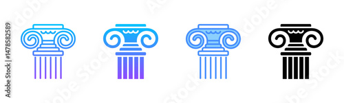 Pillars Multi Style Icon Set