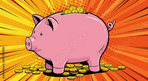 Pop Art Piggy Bank: A Burst of Savings