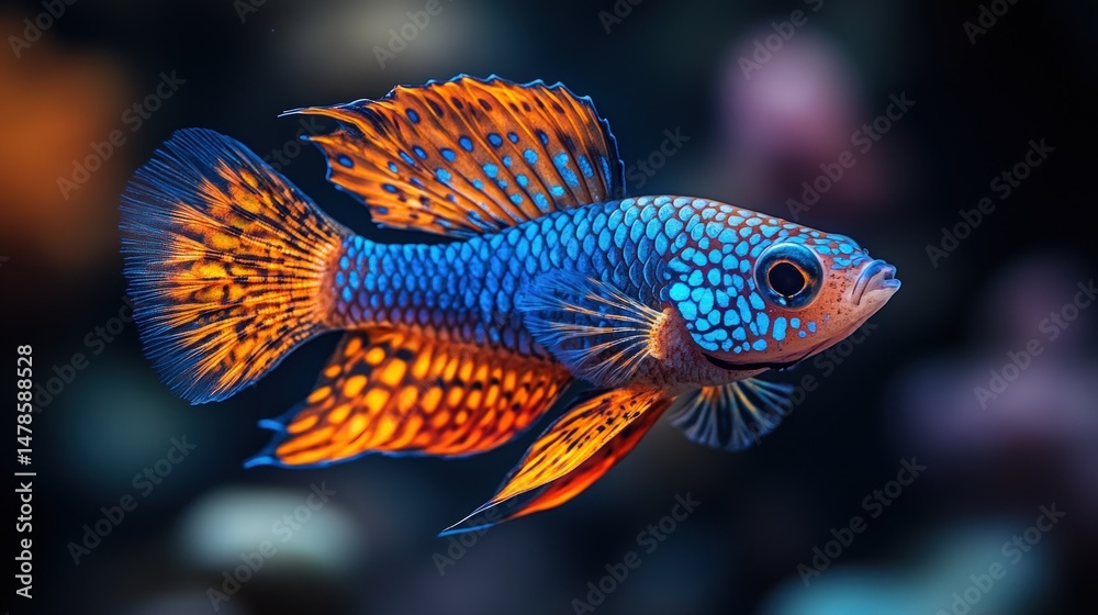 Obraz premium Vibrant, colorful fish with intricate patterns