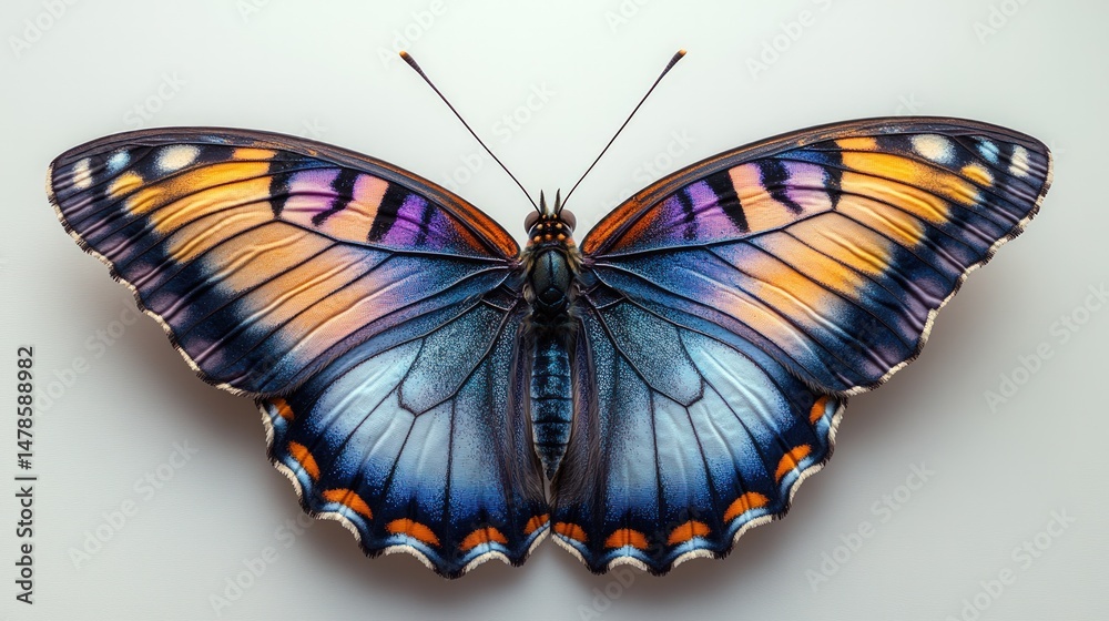 Obraz premium Vibrant butterfly wings, detailed close-up