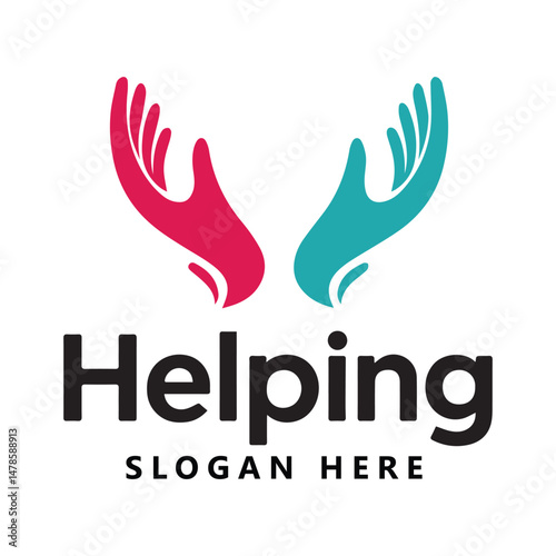 Helping Hands Logo Design - Charity and Support Concept