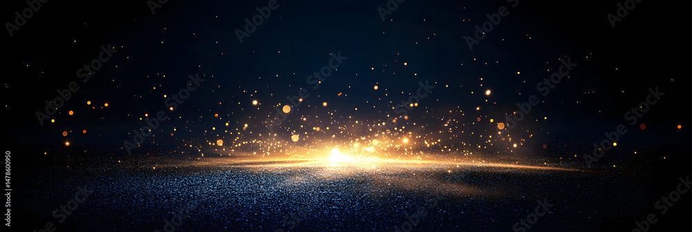 Obraz premium Technology special effects light effects particle background