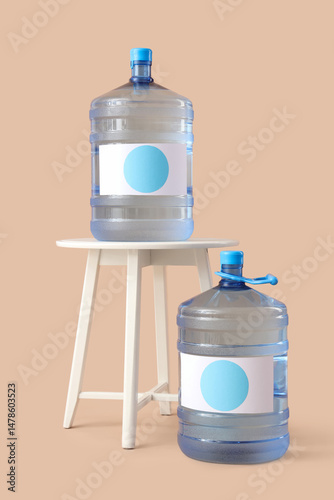 Two large plastic water coo...