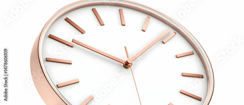 Rose Gold Wall Clock With White Face