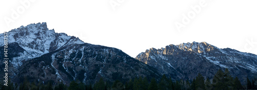 White Snow Hills on Clear Background