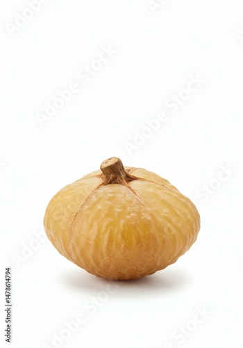 Whole Small Gourd on White Background - Isolated Vegetable