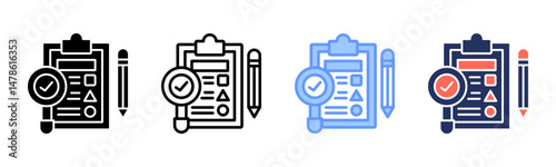 Evaluation icon sheet multiple style collection