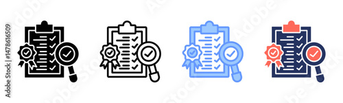 Quality Standard icon sheet multiple style collection