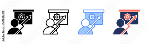 Self Development icon sheet multiple style collection