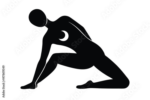 Black Silhouette Yoga Poses for Back Pain Relief Style