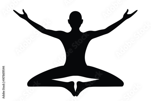 Black Silhouette Yoga Poses for Flexibility Improvement Style