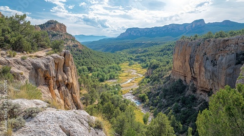 Majestic River Valley Landscape